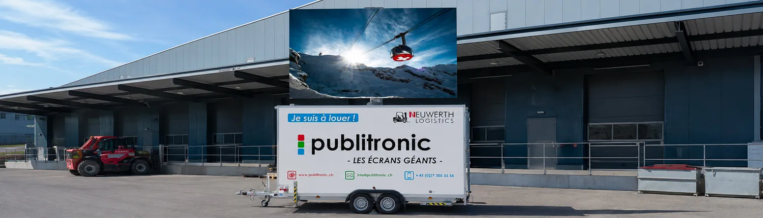 Sensi - Remorques à écran led Publitronic, écran déployé